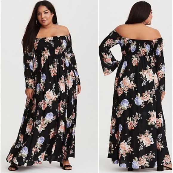 torrid Dresses & Skirts - torrid Off the shoulder smock floral dress